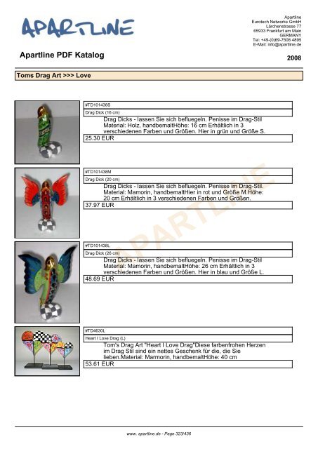 APARTLINE Apartline PDF Katalog - Eurotech Networks GMBH