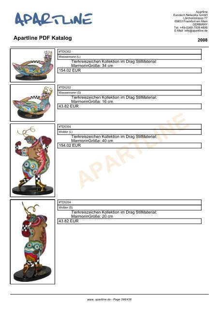 APARTLINE Apartline PDF Katalog - Eurotech Networks GMBH