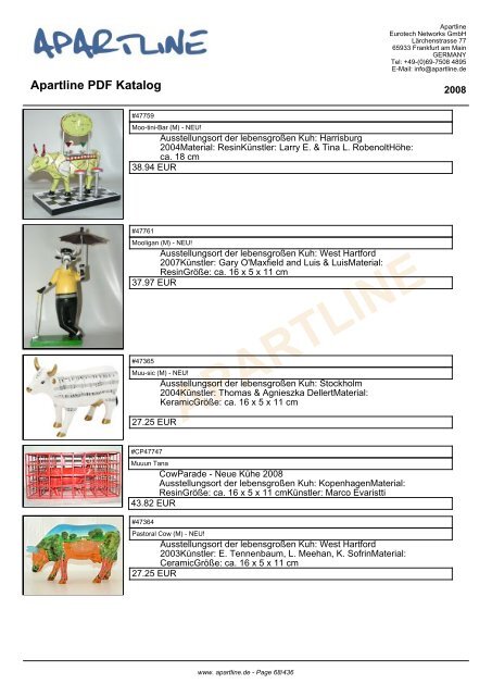 APARTLINE Apartline PDF Katalog - Eurotech Networks GMBH