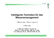 Intelligente Techniken für das Wissensmanagement - Knowledge ...