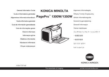 PagePro 1300W/1350W KONICA MINOLTA