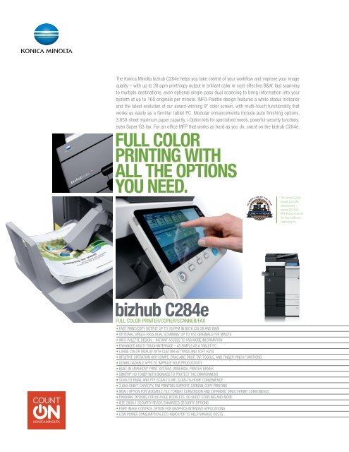 bizhub-C284e-Spec-Sheet - Konica Minolta