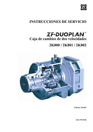 INSTRUCCIONES DE SERVICIO Caja de cambios de dos ...