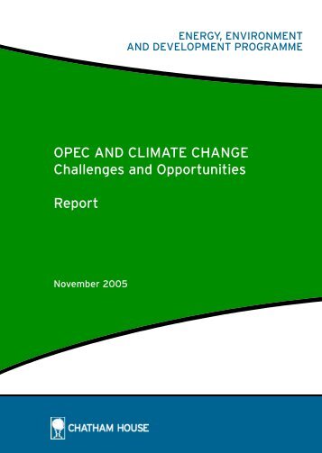 OPEC and Climate Change: Challenges and Opportunities