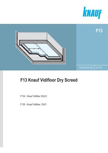 F13 Knauf Vidifloor Dry Screed F13