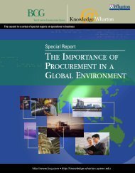 the importance of procurement in a global environment - Knowledge ...