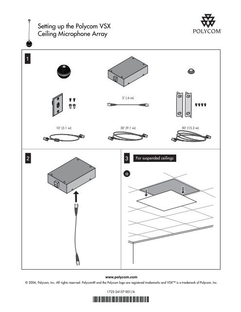 Setting Up The Polycom Vsx Ceiling Microphone Array