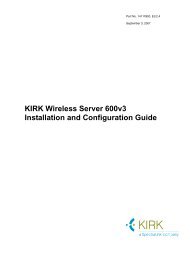 KIRK Wireless Server 600v3 Installation and ... - Knowledge Base