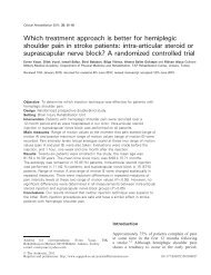 Which treatment approach is better for hemiplegic shoulder pain in ...