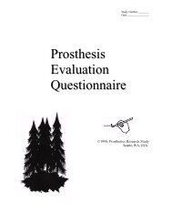 Prosthesis Evaluation Questionnaire - Análise de Marcha