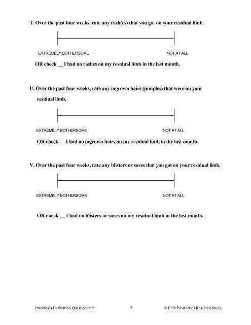 Prosthesis Evaluation Questionnaire - Análise de Marcha