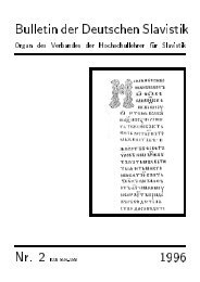Bulletin der Deutschen Slavistik 1996 - Kodeks