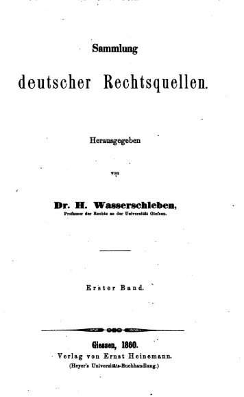 Sammlung deutscher rechtsquellen - Koeblergerhard.de
