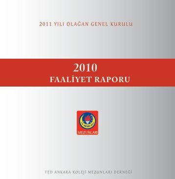 Rapor ile ilgili pdf dosyasını indirmek için tıklayınız. - TED Ankara ...