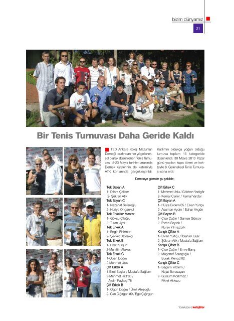 102. Sayı - TED Ankara Koleji Mezunları Derneği