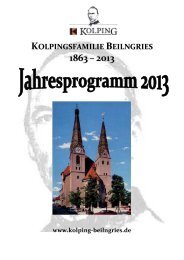 Jahresprogramm 2013 - Kolping Beilngries