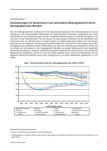 Veränderungen im elementaren und sekundären Bildungsbereich ...