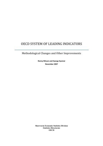 OECD SYSTEM OF LEADING INDICATORS