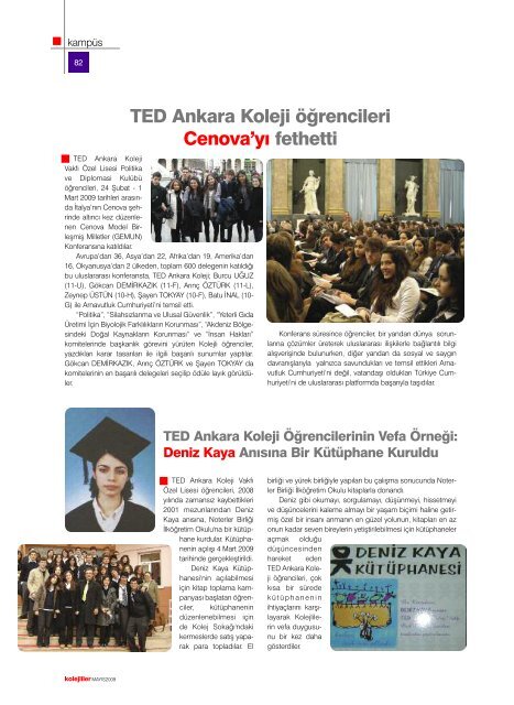 Kay bet tik le ri miz - TED Ankara Koleji Mezunları Derneği
