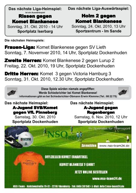 saison 2010/2011 - Komet Blankenese