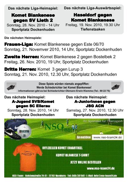 Saison 2010/2011 - Komet Blankenese