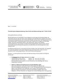 Infoschreiben an Gemeinden zum neuen Rahmenvertrag Altpapier