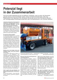 Potenzial liegt in der Zusammenarbeit - Kommunale Infrastruktur