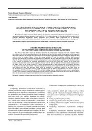 właściwości dynamiczne i struktura kompozytów polipropylenu z ...