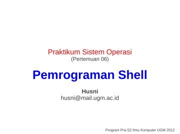 Pemrograman Shell - Komputasi