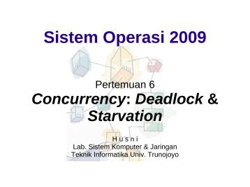 Chapter 6 Concurrency: Deadlock and Starvation - Komputasi