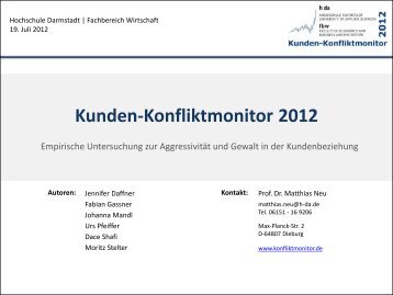 Kunden-Konfliktmonitor 2012, Ergebnisse kompakt