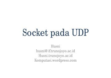 Pemrograman Socket: UDP - Komputasi