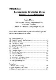 Diktat Kuliah Pemrograman Berorientasi Obyek - Komputasi