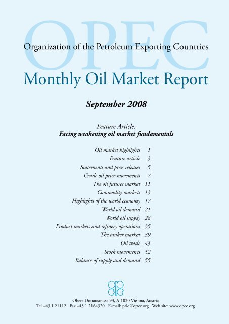 Monthly Oil Market Report - OPEC