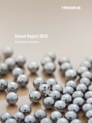 Annual Report 2010 - About Heraeus