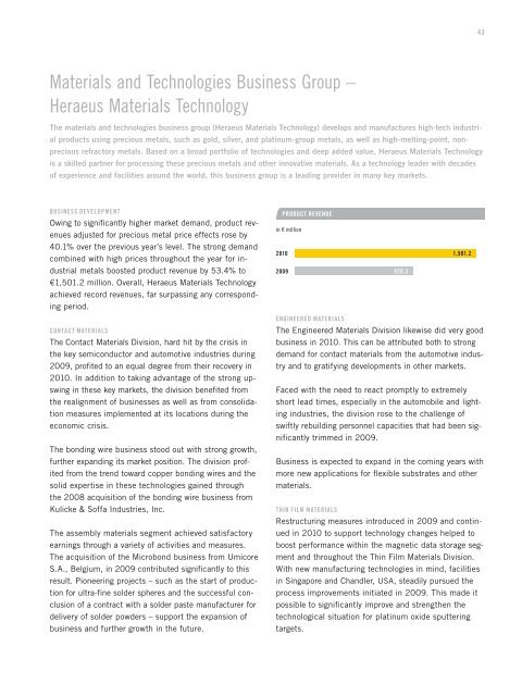 Annual Report 2010 - About Heraeus