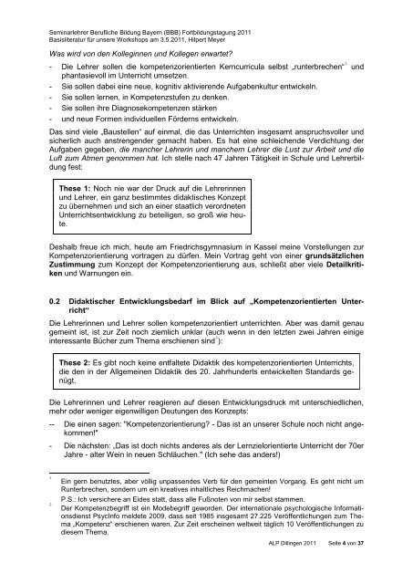 Kompetenzorientierung - Bayern