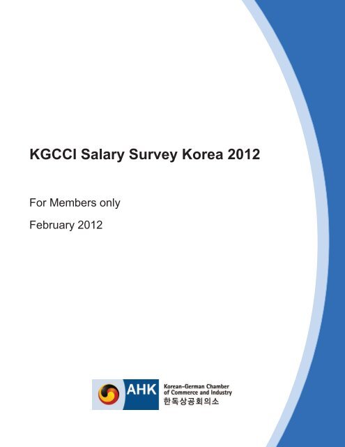 KGCCI Salary Survey Korea 2012 - AHK Korea