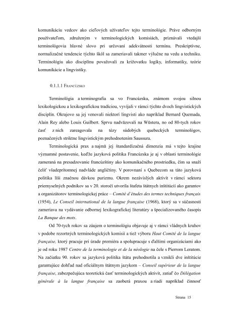 2007-levicka-terminologicke implementacie.pdf - Slovenský národný ...