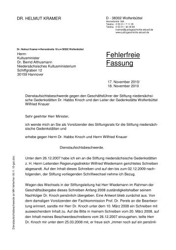 Dienstaufsichtsbeschwerde als PDF - Justizgeschichte Aktuell