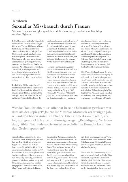 Sexueller Missbrauch Durch Frauen