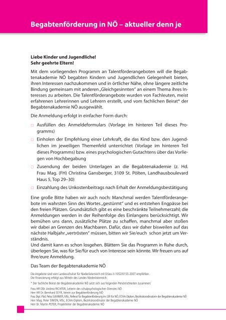 Klosterneuburg/Wien-Umgebung - Kreativakademien Niederösterreich