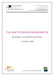 talentf ö rderangebote - Kreativakademien Niederösterreich