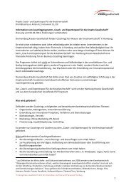 1 Information zum Coachingprogramm „Coach- und Expertenpool ...