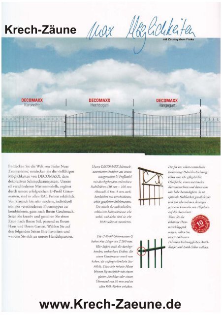 Decomaxx Karoreihe Hochbogen Hangegurt Ringreihe Stilreihe