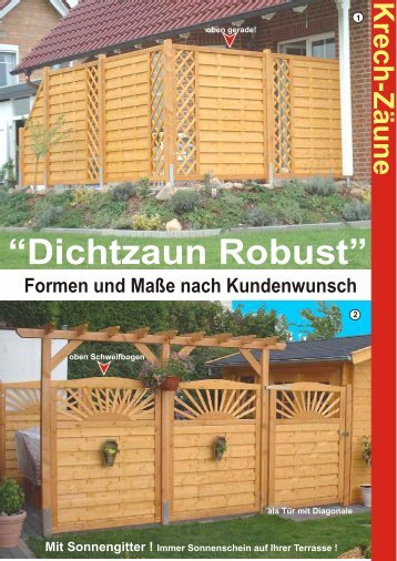 Dichtzaun Robust Prospekt.cdr - Krech Zäune GmbH