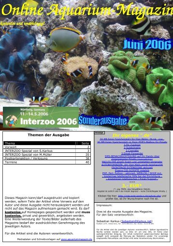 Online Aquarium Online Aquarium-Magazin ... - Die Wirbellosen