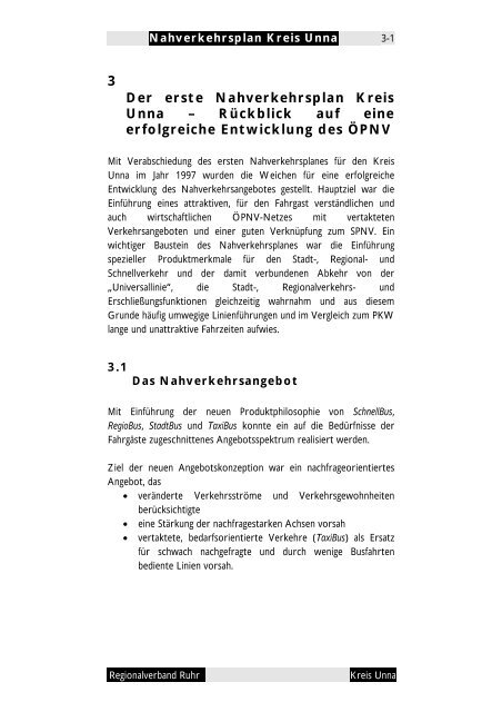 Nahverkehrsplan 07 - Kreis Unna