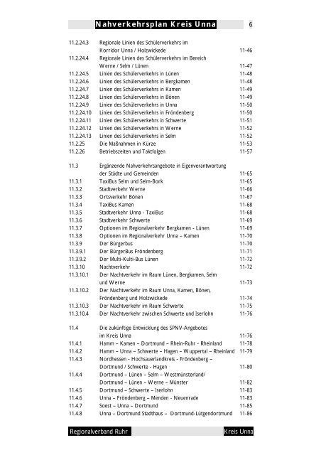 Nahverkehrsplan 07 - Kreis Unna