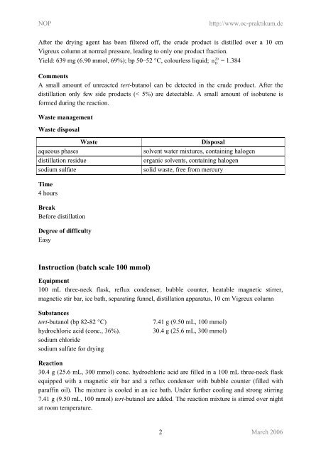 4026 Synthesis of 2-chloro-2-methylpropane (tert-butyl ... - kriemhild